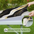 thumbnail image 6 of Black and Gold Marble Layered Waves Pattern Square Fitted Tablecloth with Elastic Edge,Square Table Cover,Washable Elastic Table Cover for Home Kitchen Party Decor 34"x34", 6 of 6