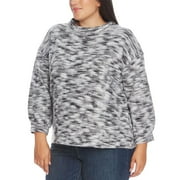 Vince Camuto Women's Plus Bubble Sleeve Top Gray Size 1X