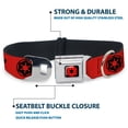 thumbnail image 4 of Star Wars Pet Collar, Dog Collar Metal Seatbelt Buckle, Star Wars Darth Vader Text and Galactic Empire Logo Red Black, 20 to 31 Inches 1.5 Inch Wide, 4 of 8