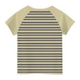 thumbnail image 5 of Spazoro Toddler Girls Boys T-Shirts Tees, Casual Short Sleeve Striped Crew Neck Breathable Summer Tops for Kids Unisex Khaki Size 5 T, 5 of 8