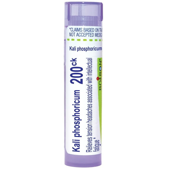 Boiron Kali Phosphoricum 200CK, Homeopathic Medicine for Tension Headaches Associated With Intellectual Fatigue, 80 Pellets