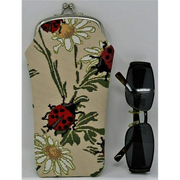 Tapestry Eyeglass Bag with Clasp - Ladybug