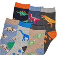 thumbnail image 3 of Jefferies Socks Boy's Dinosaur Pattern Cotton Crew Socks 6 Pack, Multi, 12-24 Months, 3 of 3