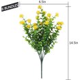 thumbnail image 3 of GRNSHTS Artificial Fake Flowers Boxwood,6 Bundles Faux Plants UV Resistant Greenery Shrubs,for Farmhouse Home Garden Patio Wedding and Indoor Outdoor Decor (Yellow), 3 of 14