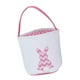 thumbnail image 3 of Canasta de Pascua de lona, ​​adorable, bolsa de conejo, bolsa para huevos de Pascua Rosa, 3 of 9