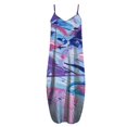 thumbnail image 5 of Lenago Robes d'Invité de Mariage Grande Taille pour Femmes Été Imprimé Sans Manches Col Rond Aguichant Robe d'Été Décontractée Fluide Robe de Plage en Liquidation, 5 of 5