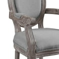 thumbnail image 6 of Industrial Country Cottage Farm Beach House Dining Kitchen Room Side Chair, Set of Two, Fabric Wood, Light Grey Gray, 6 of 6