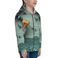 thumbnail image 5 of Kdxio Paper Fox Crow Fantasy Pattern Kids Boys Girls Zip Up Hoodie 3D Printed Hooded Sweatshirt Hoody Coat with Pocket 7-12 Y-Medium, 5 of 6