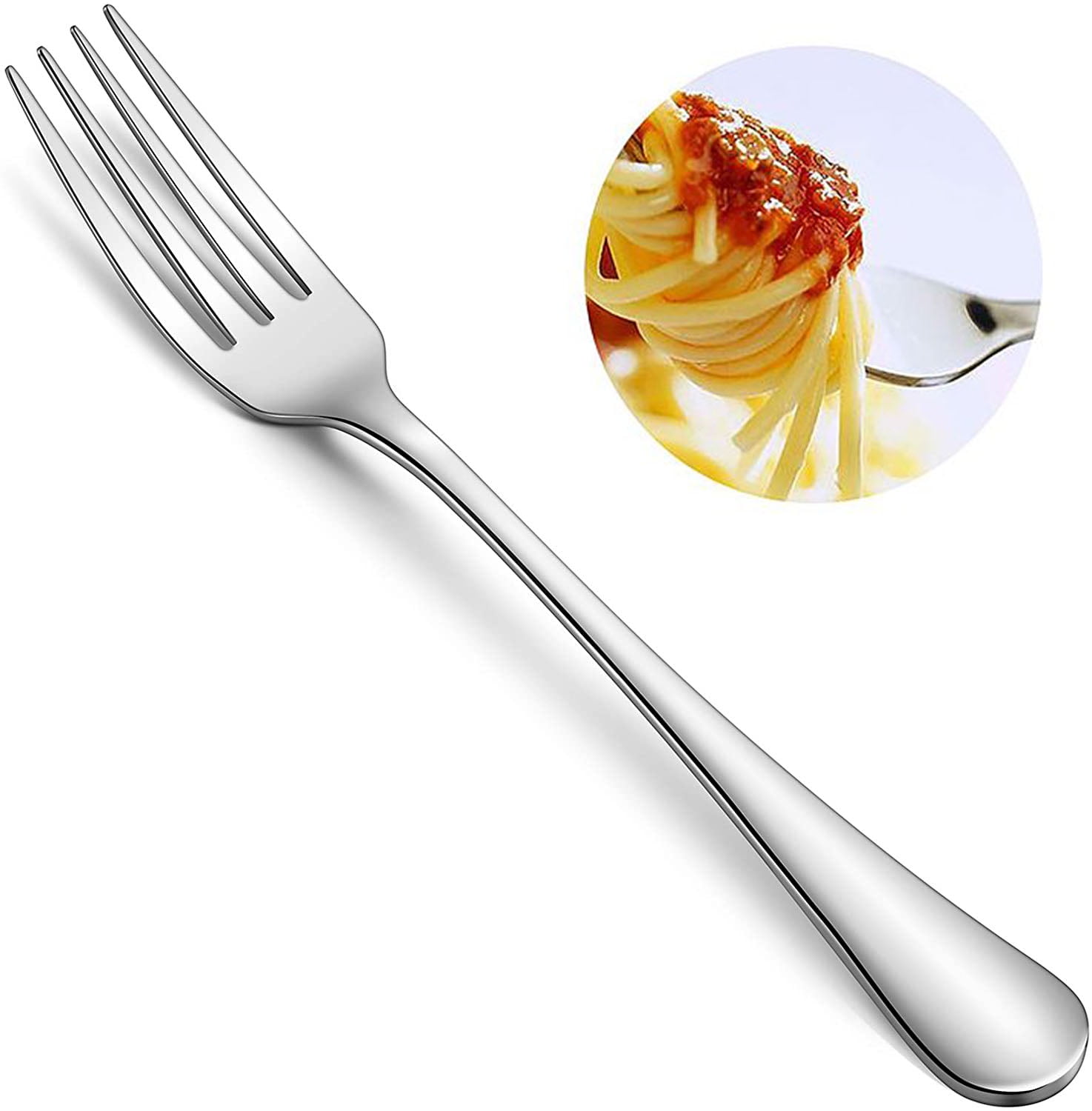 Aursear Upgrade Stainless Steel Dinner Forks Set, Salad Forks, Silver