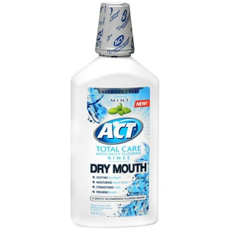 Act Total Care Dry Mouth Anticavity Fluoride Rinse Toothpaste, 33.8 Oz, 2