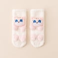 thumbnail image 4 of Zwiiyzr Toddler Infant Baby Boys Girls Slipper Socks 0-6 Years Winter Woolly Socks Fleece Fluffy Warm Three Dimensional Cute Knee High Stockings Sock White, 4 of 5