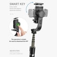thumbnail image 3 of Stand and Mount, BoxWave [Universal Gimble SelfiePod] Selfie Stick Extendable Video Gimble Stabilizer for Smartphones and Tablets - Jet Black, 3 of 9