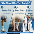 thumbnail image 4 of Pain-Free Hands-Free Knee Crutch with Safety Kneepads, Ergonomic Support Platform for Single Leg Injuries and Comfortable Mobility, 4 of 7