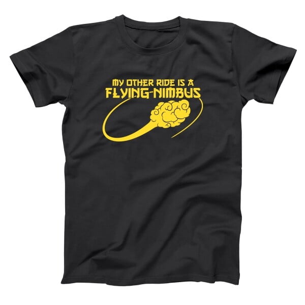 The Flying Nimbus Funny Geek Comic Humor Black Basic Men's T-Shirt