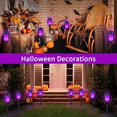 thumbnail image 2 of 8Pack Halloween Decorations Outdoor, Halloween Solar Lights with Purple Flame for Yard Decor, Waterproof Solar Garden Lights for Outside Decor, LED Flame Torches for Pathway Yard Decorations Outdoor, 2 of 5