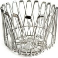 thumbnail image 1 of Stainless Steel Multipurpose Folding Fruit and Vegetable Basket for Kitchen  Dining or Center Table - Flexible Basket (Silver), 1 of 9