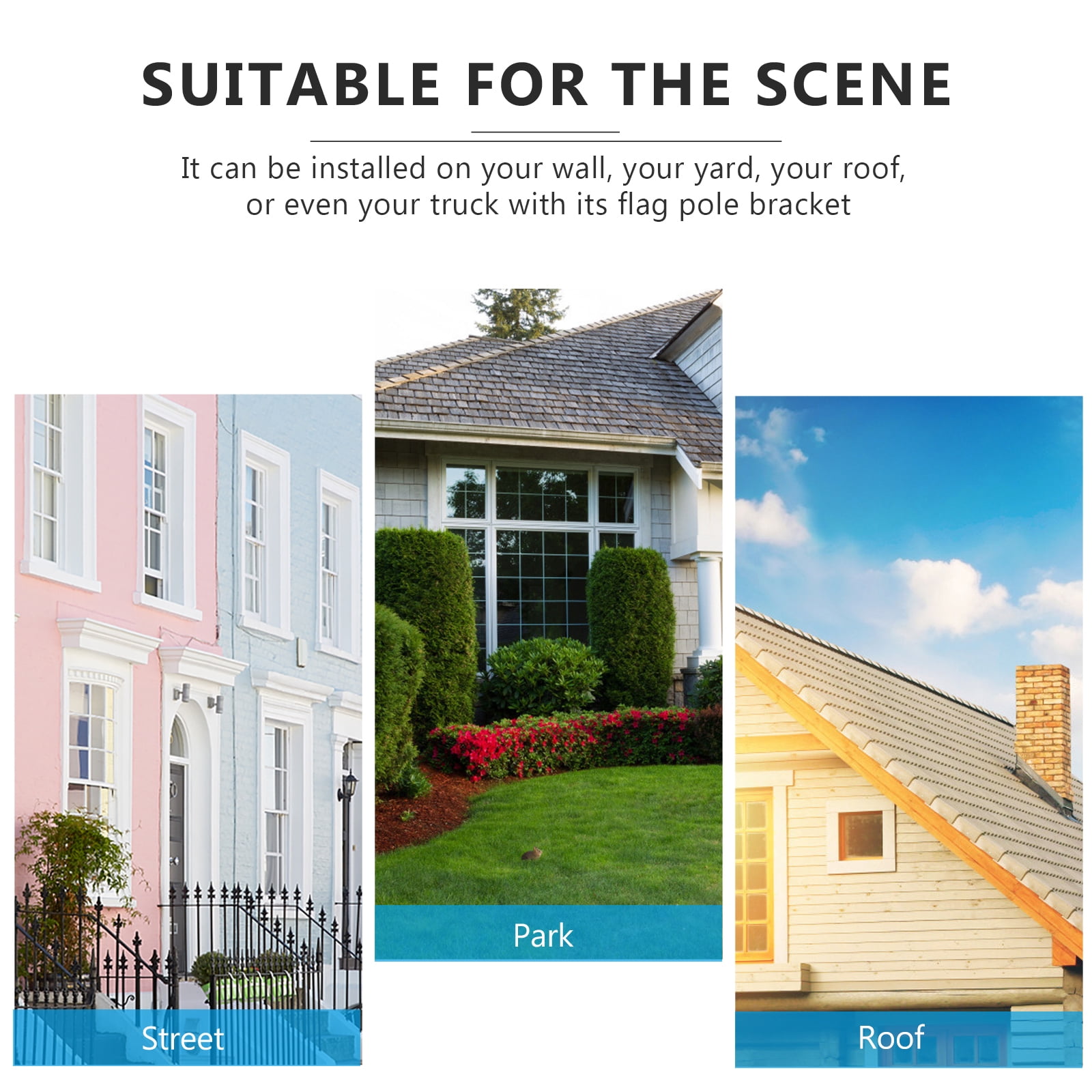 SENSETH Wall Mount Flagpole Kit Professional Flag Pole for House Garden Yard