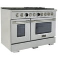 thumbnail image 5 of 48 in. 6.7 cu. ft. 8 Burners Dual Fuel Range for Natural Gas in Stainless Steel., 5 of 15