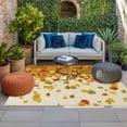 thumbnail image 2 of Maple Leaf Fall Outdoor Rug for Patio/Deck/Porch, Non-Slip Large Area Rug 3 x 5 Ft, Thanksgiving Fallen Leaves Autumn Rustic Indoor Outdoor Rugs Washable Area Rugs, Camping Rug Carpet Runner, 2 of 8