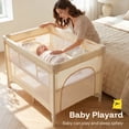 thumbnail image 3 of HARPPA Baby Playard with Bassinet,Pack and Play for Newborn,Portable Infant Playard,Beige, 3 of 7