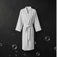 thumbnail image 4 of Waffle Weave (100%C) Kimono Style Robes Merit Spa Collection White Size Unisex Large 1/Pack, 4 of 6