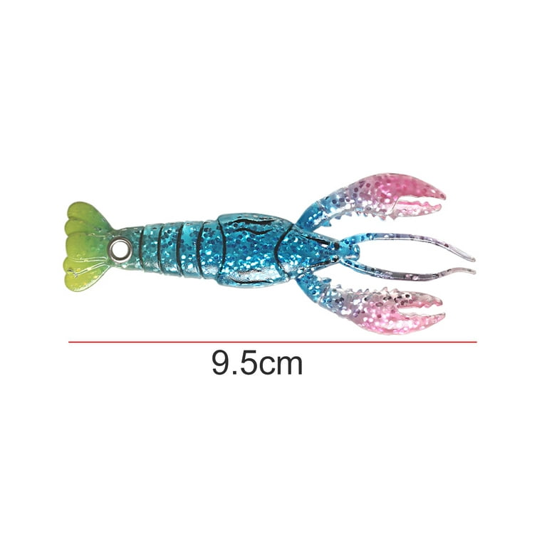 UDIYO 9.5cm/6g Fishing Lure High Simulation Tempting Strong Penetration  Luminous Liitle Lobster Shape Soft Fake Lure Bait Fishing Tackle 