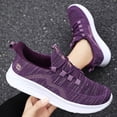 thumbnail image 7 of YOUYEDIAN Orthopedic Shoes for Women Arch Support Slip on Non Slip Work Shoes Breathable Knitted Mesh Stretch Work Shoes Comfortable 2026 New Orthopedic Shoes (Dark Purple), 7 of 7
