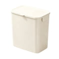 thumbnail image 6 of Slim Rectangular Lidded Trash Can, Plastic Waste Bin with Bag Clip for Kitchen and Bathroom, 6 of 6