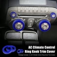 thumbnail image 3 of Unique Bargains 4pcs Blue Aluminum Alloy Car Center Control Ring Knob Ring Cover for Chevrolet Camaro 2010-2015 Switch Button Decor, 3 of 8