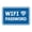 Blue, variant on Signs ByLITA Classic Framed Wifi Password Sign (Ivory/Dark Brown) - Small