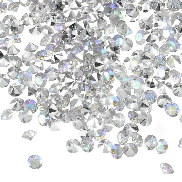 Uxcell 16800 Pcs Confeti de Mesa para Bodas, Diamante de Cristal Mini de 3mm, Diamantes Falsos de Acrílico para Decoraciones de Centro de Mesa, Relleno de Jarrones (Plateado Brillante)