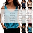 thumbnail image 4 of VBVC Women's Satin V Neck Tank Tops, Ladies' Sleeveless Pleated Dressy Blouses, Elegant Office Work Silky Camisole Tops For Women, Navy , S-3XL, 4 of 7