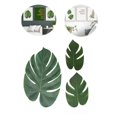 thumbnail image 3 of 24pcs Green Simulation Flowers Artificial Plants Fake Monstera Leaves Home Decoration (Medium Size Turtle leaf), 3 of 7