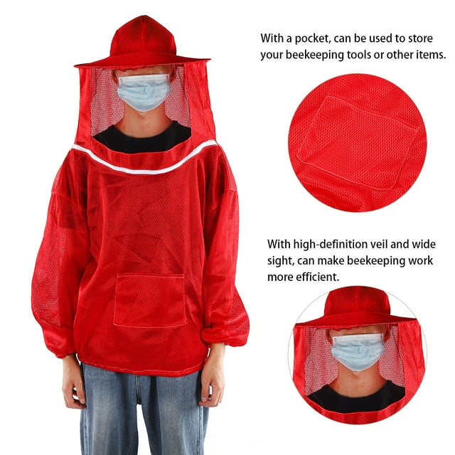 Beekeeping Suit, Beekeeping Jacket, Professional Ultra-thin Air Mesh Material Beekeeping Tool Breathable Commercial Beekeepers For Beginner