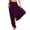 Purple, variant on AWZXDE Women's Solid Color High-Waisted Balloon Yoga Pants with Drawstring Waist, Relaxed Fit, Wide Leg, Comfortable for Exercise and Lounging Purple,L