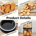 thumbnail image 4 of 6-Pack Stackable Glass Food Storage Jars - 15/27/41oz Airtight Black Lid Canisters for Pantry, 4 of 6