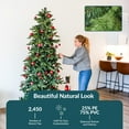thumbnail image 3 of Sunnydaze Unlit Slim and Stately Artificial Christmas Tree 7 ft, Green, 3 of 13