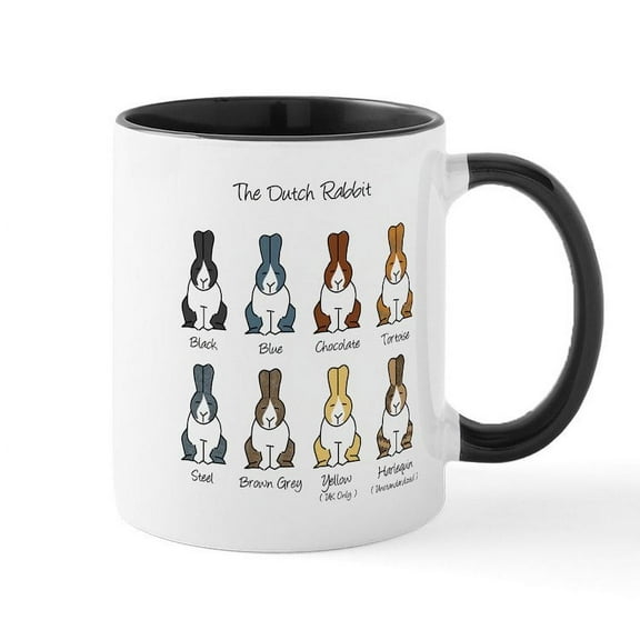 CafePress - Dutch Rabbit Colors Mug - 11 oz Ceramic Mug - Novelty Coffee Tea Cup