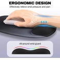 thumbnail image 3 of Ergonomic Mouse Pad with Gel Wrist Rest,Comfortable Mousepad with Smooth Wrist Support Surface Non-Slip PU Base for Pain Relief,Desk Accessories Mat for Computer,Laptop,Pink, 3 of 5