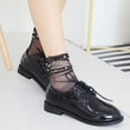 thumbnail image 6 of Women Girls Lace Socks Sheer Loose Socks Decorated Mesh Tulle Socks Transparent See Through Lace Slouch Socks, 6 of 6
