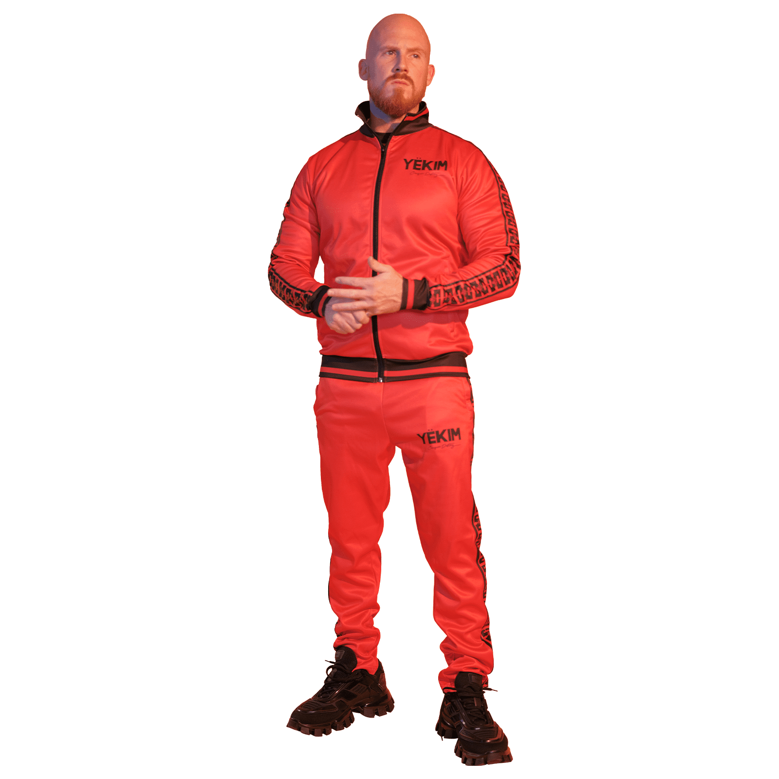 red tracksuit bottoms