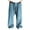 Light Blue, variant on Men Corduroy Wide Leg Pants Loose Fit Straight Trousers with Elastic Waist Casual Streetwear Style Black L