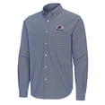 thumbnail image 2 of Men's Antigua Navy Colorado Avalanche Porter Woven Tri-Blend Long Sleeve Button-Down Shirt, 2 of 3