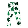 thumbnail image 6 of Avrnliq Girls St. Patrick's Day Clover Print Leggings, Green Stretch Pants, Machine Washable Casual Playwear for Girls Age 4-12,Size 3 T, 6 of 7