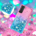 thumbnail image 4 of Funda para Samsung Galaxy S21 Plus 5G Transparente con Brillos Carcasa Protectora Antigolpes con Glitter Brillante, 4 of 5