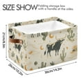 thumbnail image 4 of Yayeee 2 Pack Canvas Storage Basket with Handles for Shelves Fabric Bins Closet Organizer, Cowboy Pattern, 4 of 8