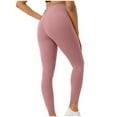 thumbnail image 5 of Wyongtao Leggings for Women High Waisted Soft Tummy Control Slimming Hip Lift Yoga Pants Workout Running,Pink, 5 of 5