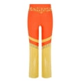 thumbnail image 5 of Manyakai Kids Girls Shiny Rhinestone Flared Leggings Pants Jazz Hip Hop Dance Performance Bell Bottom Disco Party Trousers Orange 12, 5 of 5