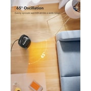 Space Heater, Ceramic Tower Heater with Eco Mode, Remote Control, 65° Oscillation, 12H Timer, Overheating & Tip-Over Protection, PTC Electric Heater for Bedroom/Living Room/ Office