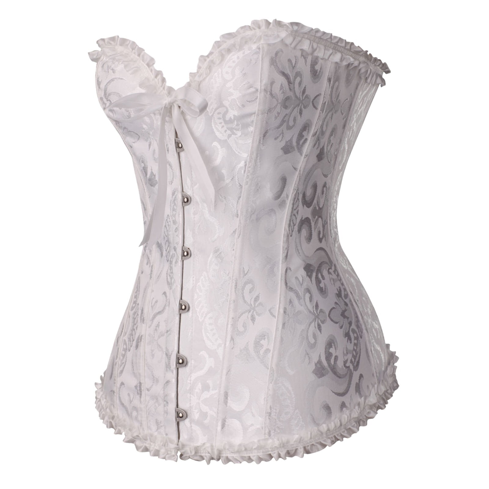 MSJUHEG Corset Top White Corset Women'S Lace Corset Satin Corset